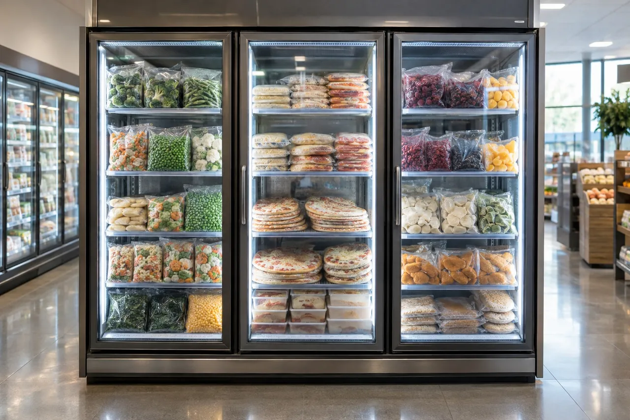 Glass Door Freezer Guide: Upright Display Freezers, Sizes and Doors