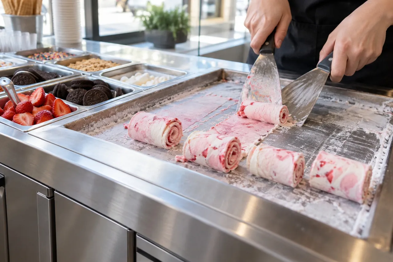 Rolled Ice Cream Maker Guide: How Fried Ice Cream Pans Work