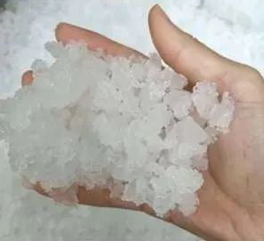 Nugget ice from our machine